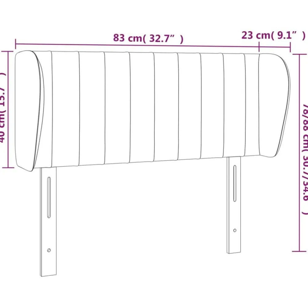 vidaXL Cabecero de terciopelo 83x23x78/88 cm Gris oscuro Discount