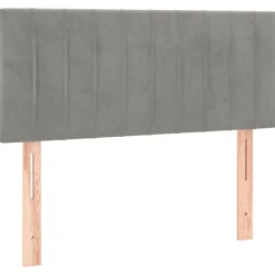 vidaXL Cabecero de terciopelo 80x5x78/88 cm Gris claro Best