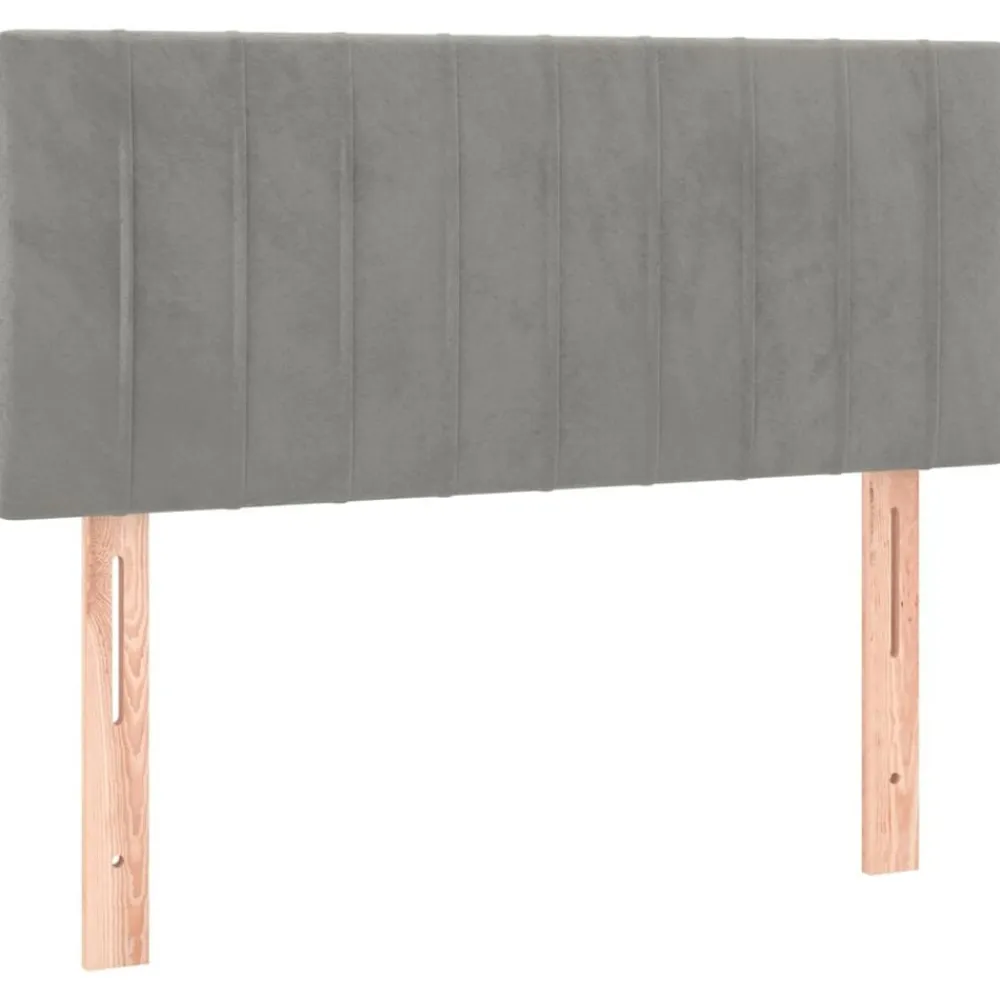 vidaXL Cabecero de terciopelo 80x5x78/88 cm Gris claro Best