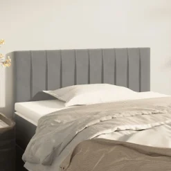 vidaXL Cabecero de terciopelo 80x5x78/88 cm Gris claro Best