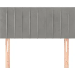 vidaXL Cabecero de terciopelo 80x5x78/88 cm Gris claro Best