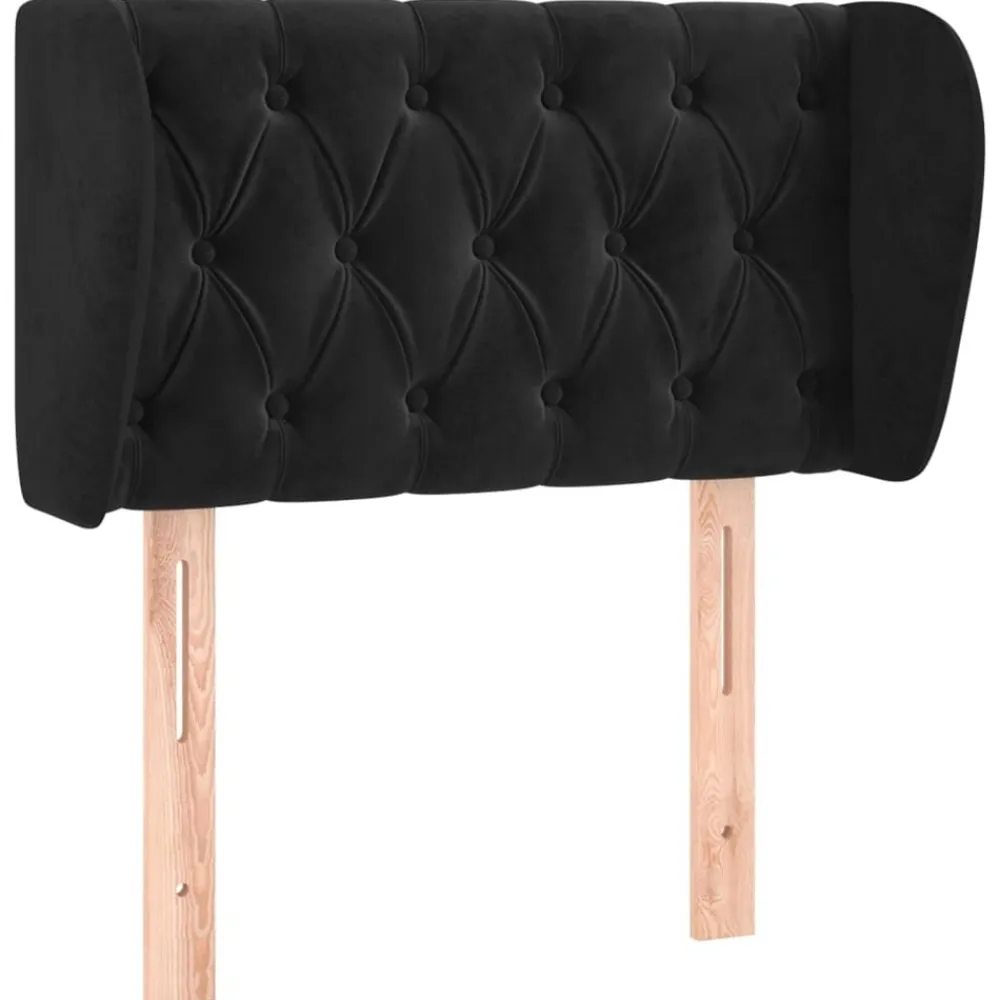 vidaXL Cabecero de terciopelo 83x23x78/88 cm Negro Discount