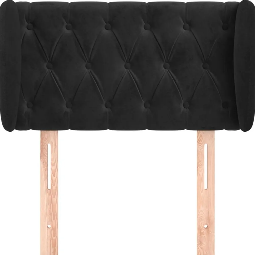vidaXL Cabecero de terciopelo 83x23x78/88 cm Negro Discount
