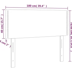 vidaXL Camas Y Accesorios-Cabecero de terciopelo 100x5x78/88 cm