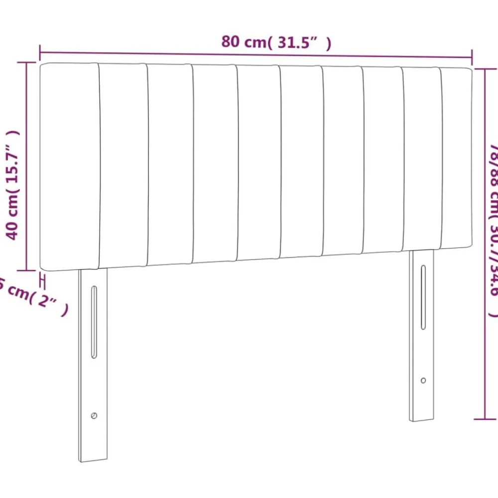 vidaXL Cabecero de terciopelo 80x5x78/88 cm Rosa Hot
