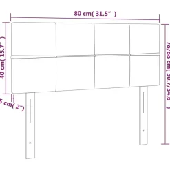 vidaXL Cabecero de terciopelo 80x5x78/88 cm Negro Online