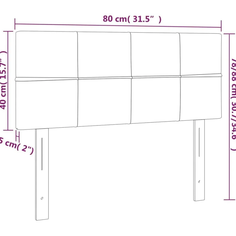 vidaXL Cabecero de terciopelo 80x5x78/88 cm Negro Online