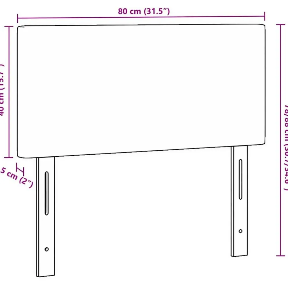 vidaXL Camas Y Accesorios-Cabecero 80 cm Tela de Pana