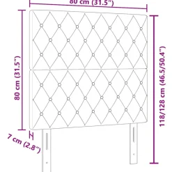 vidaXL Camas Y Accesorios-Cabecero 80 cm Terciopelo