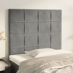 vidaXL Camas Y Accesorios-Cabecero 80x5x118/128 cm terciopelo