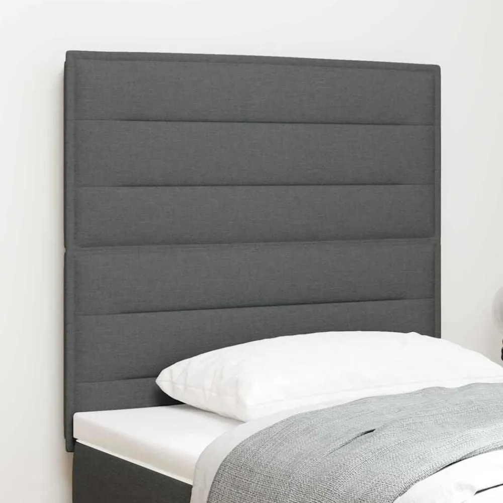 vidaXL Cabecero 80 cm tela Gris oscuro Outlet