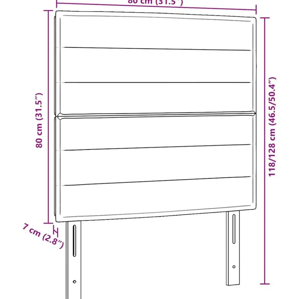 vidaXL Cabecero 80 cm tela Gris oscuro Outlet