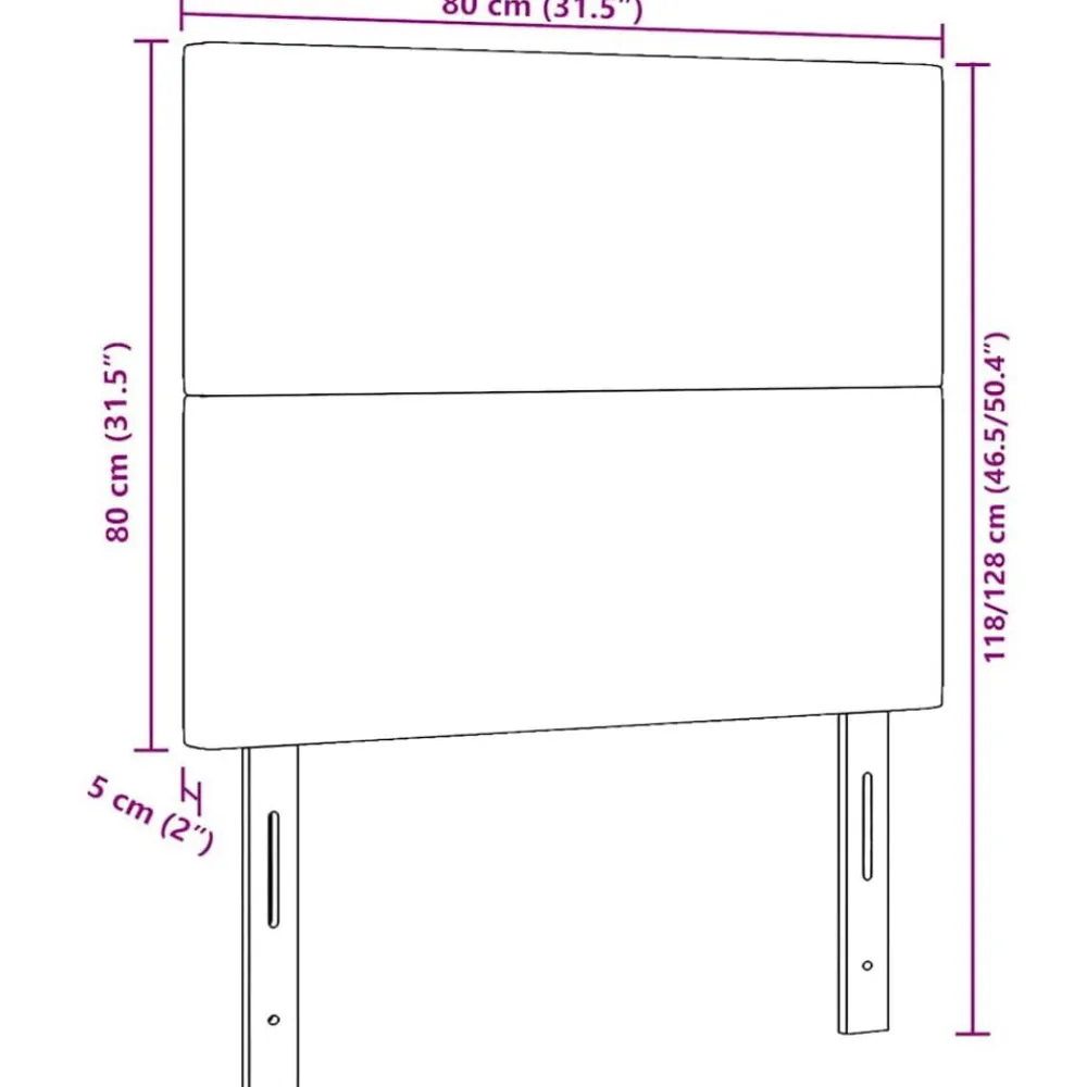 vidaXL Camas Y Accesorios-Cabecero 80 cm Tela de Pana