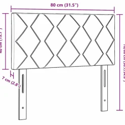vidaXL Cabecero LED 80 cm Terciopelo Gris oscuro Sale