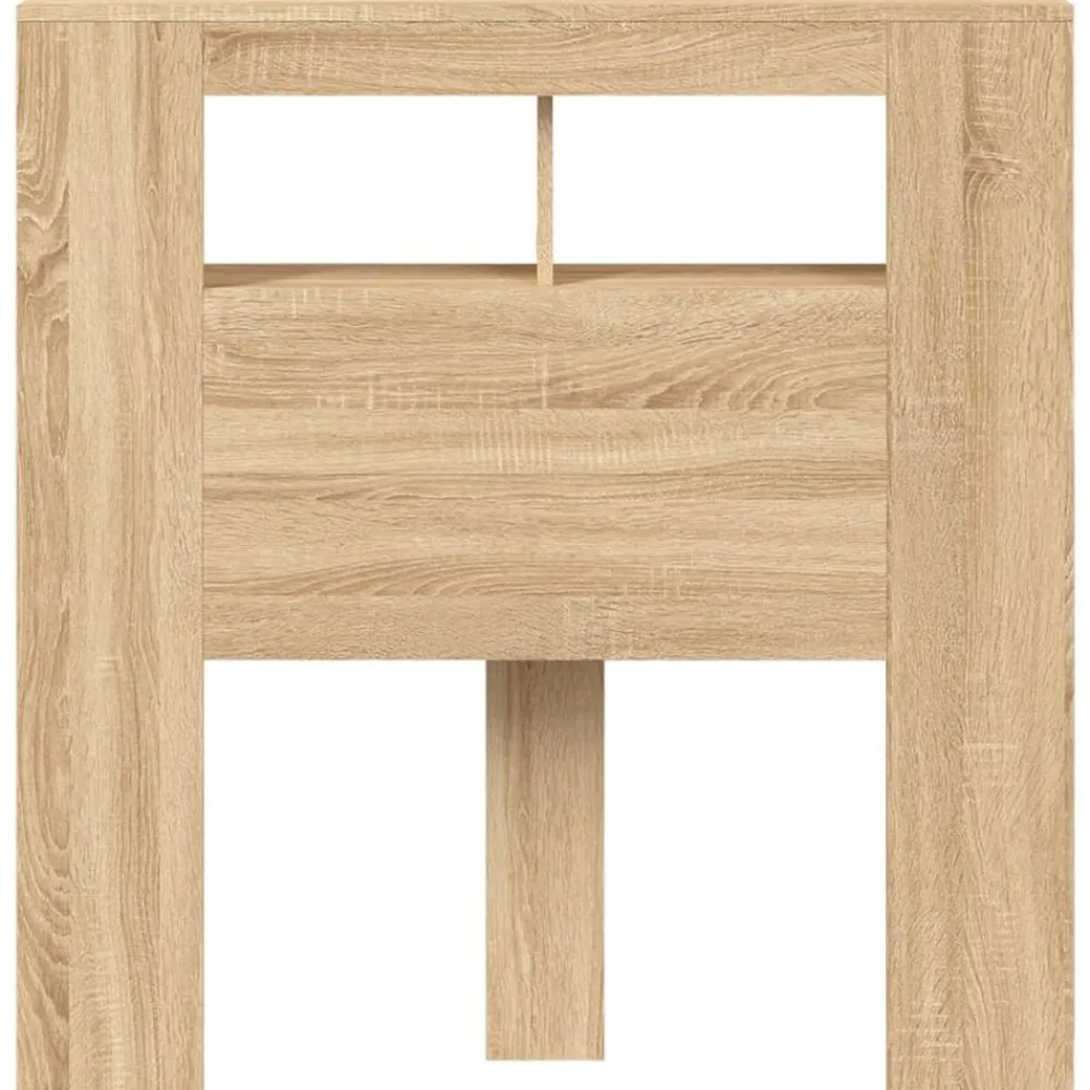 vidaXL Cabecero LED madera ingeniería 100x18,5x103,5 cm Roble Sonoma Sale