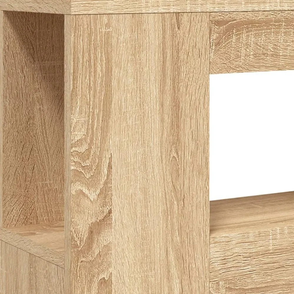 vidaXL Cabecero LED madera ingeniería 100x18,5x103,5 cm Roble Sonoma Sale