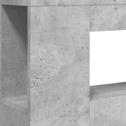 vidaXL Camas Y Accesorios-Cabecero LED madera ingeniería gris hormigón 100x18,5x103,5 cm