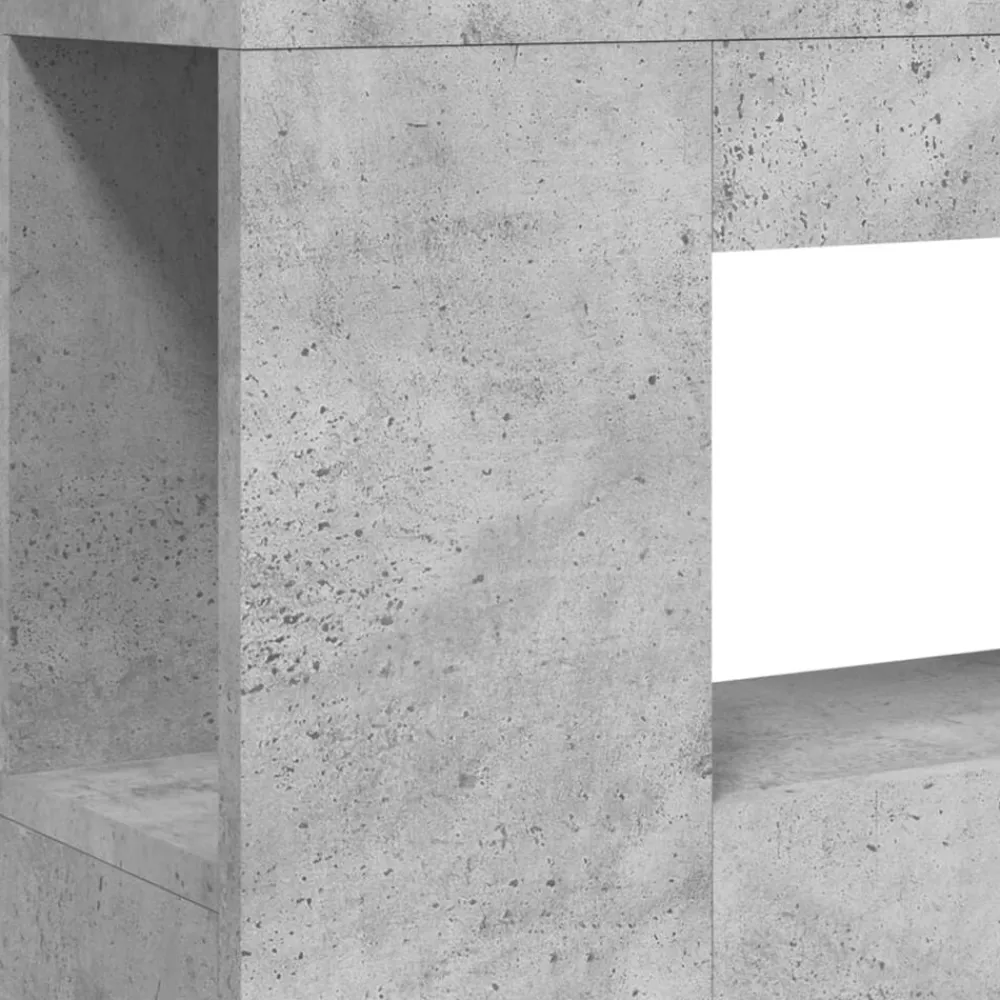 vidaXL Camas Y Accesorios-Cabecero LED madera ingeniería gris hormigón 100x18,5x103,5 cm