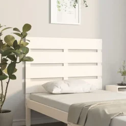 vidaXL Camas Y Accesorios-Cabecero madera maciza de pino 90x3x80 cm