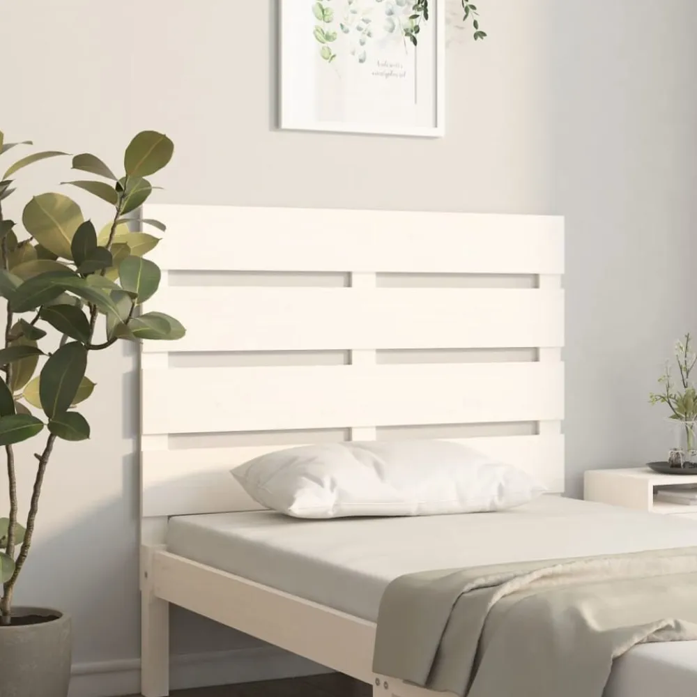 vidaXL Camas Y Accesorios-Cabecero madera maciza de pino 90x3x80 cm