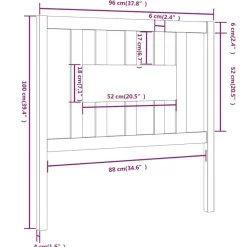 vidaXL Cabecero madera maciza de pino 96x4x100 cm Gris Hot