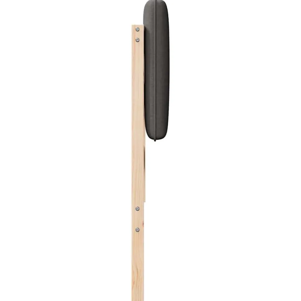 vidaXL Cabecero tapizado con cabecera Marrón y gris oscuro 200 cm Negro y gris oscuro