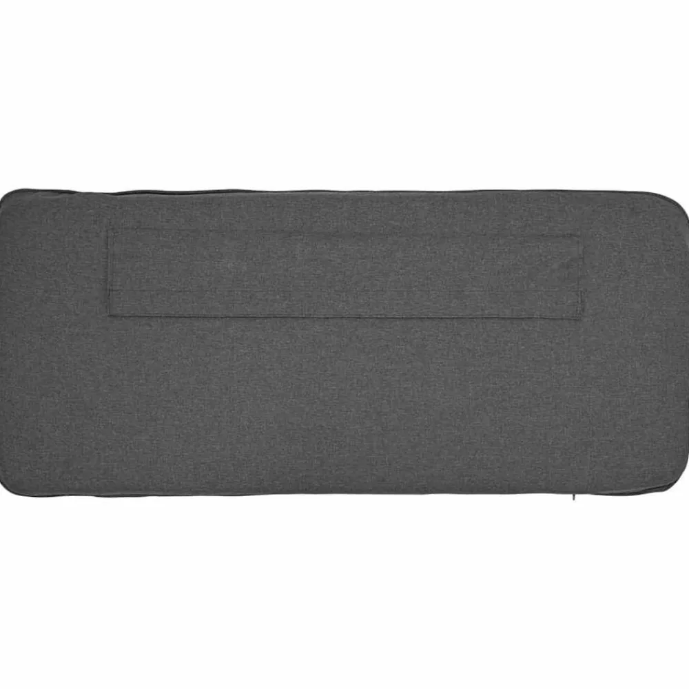 vidaXL Cabecero tapizado con cabecera Marrón y gris oscuro 200 cm Negro y gris oscuro