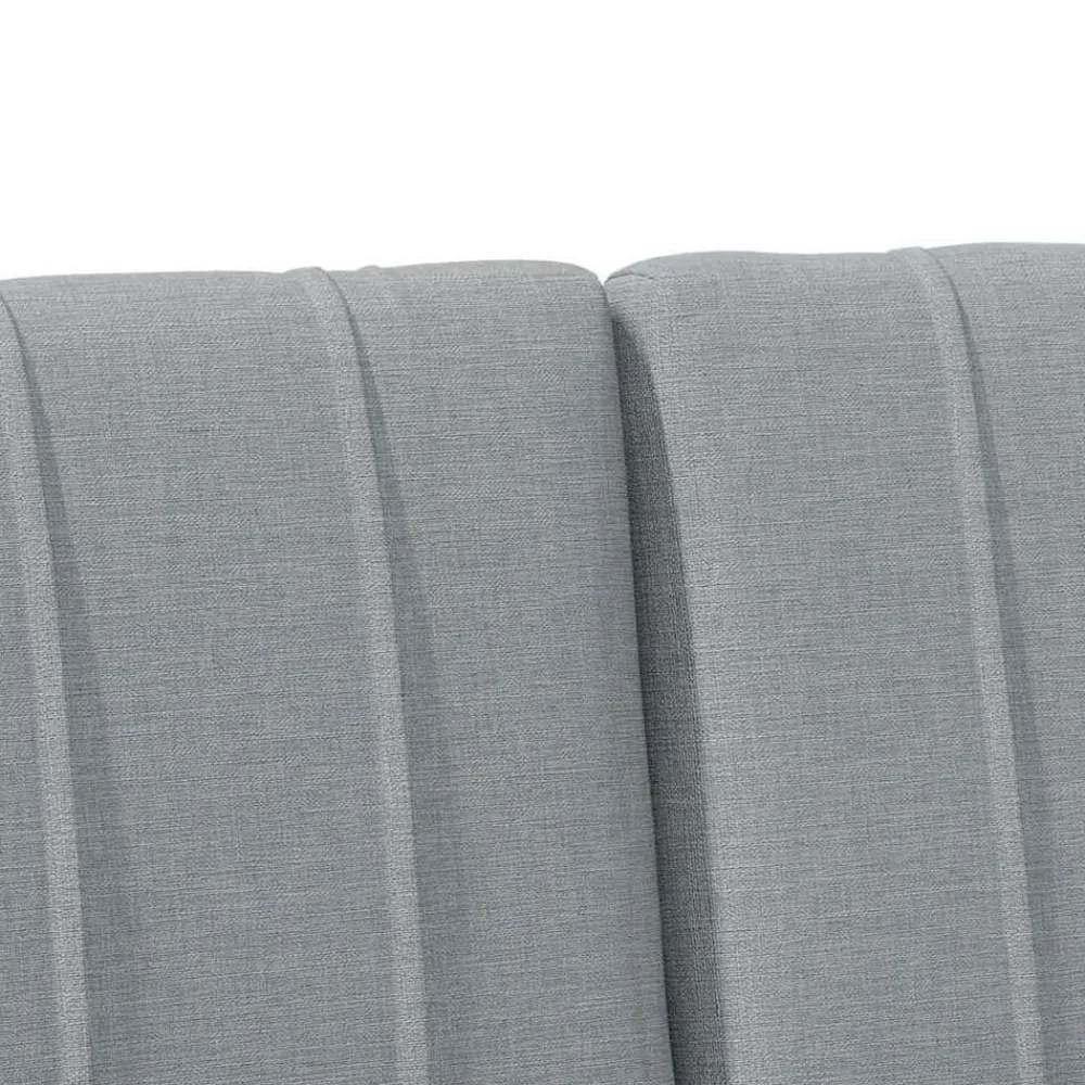 vidaXL Cabecero tapizado Gris Claro 200 cm Madera de pino macizo Marrón y gris claro Outlet
