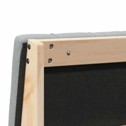 vidaXL Cabecero tapizado Gris Claro 200 cm Madera de pino macizo Marrón y gris claro Outlet