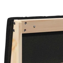 vidaXL Camas Y Accesorios-Cabecero tapizado Negro 200 cm Madera de pino macizo