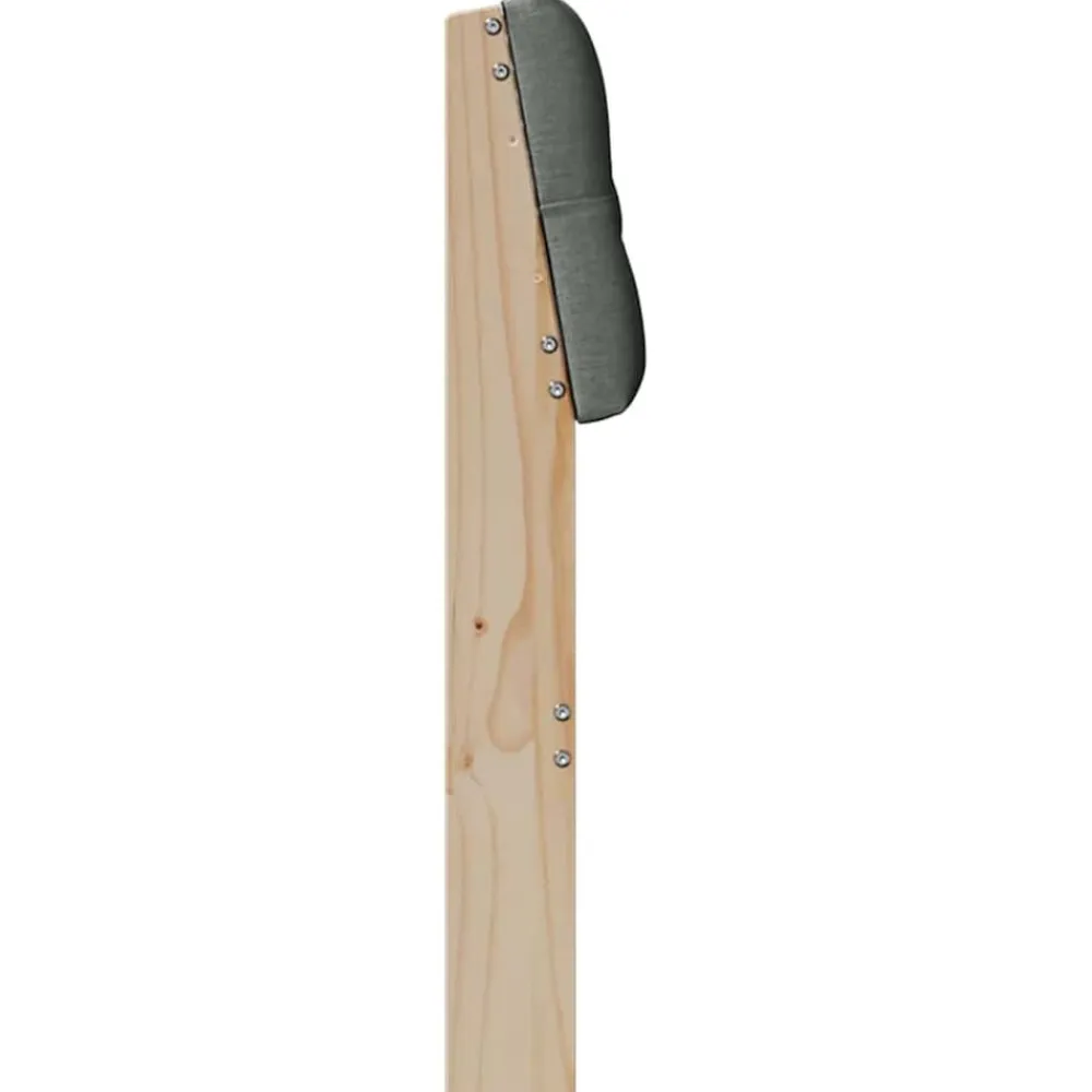 vidaXL Cabecero tapizado Gris oscuro 200 cm Madera de pino macizo Negro y gris oscuro Sale