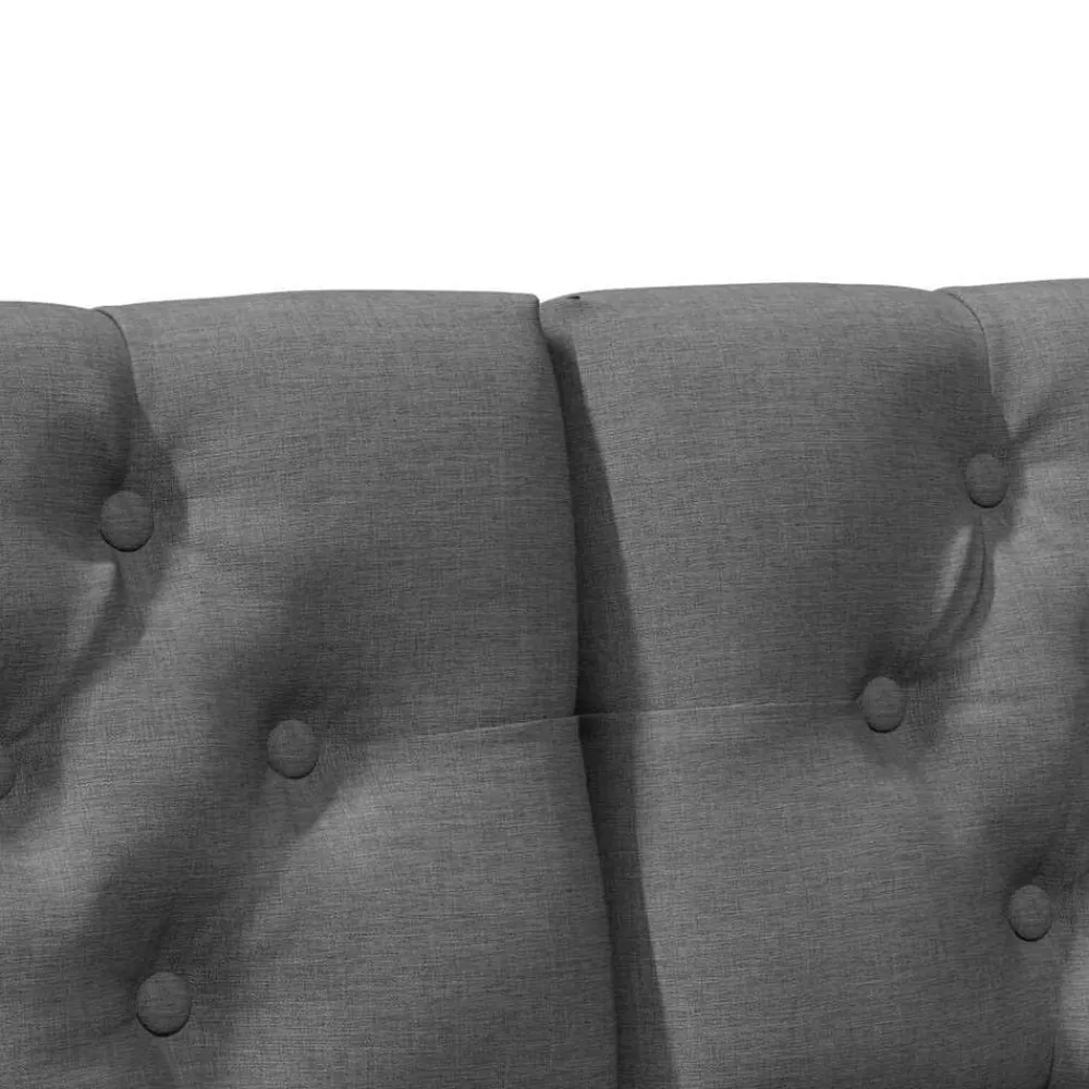 vidaXL Cabecero tapizado Gris oscuro 200 cm Madera de pino macizo Negro y gris oscuro Sale