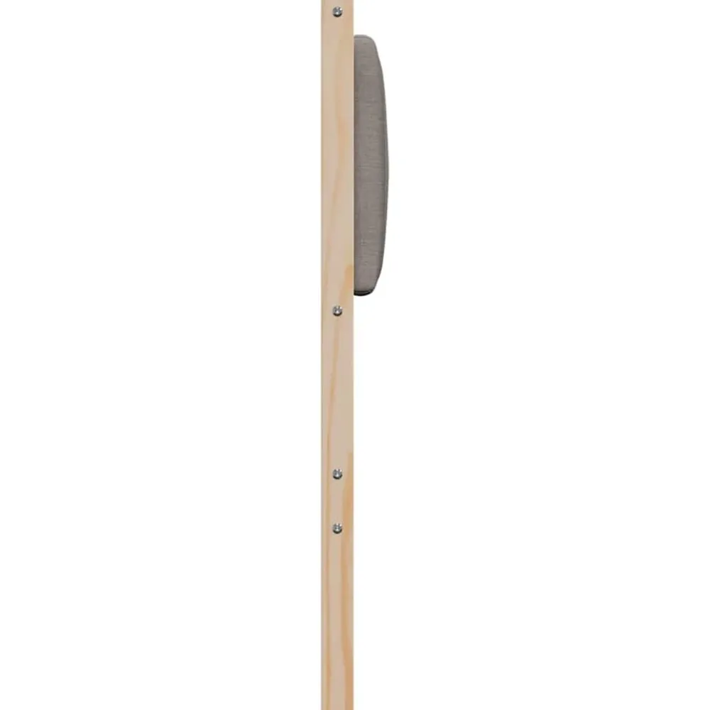 vidaXL Cabecero tapizado Marrón 200 cm Madera de pino macizo Marrón y taupe