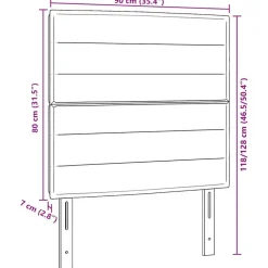 vidaXL Cabecero 90 cm tela Taupé