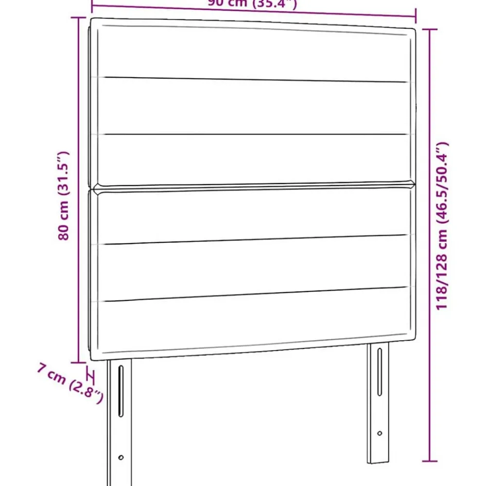vidaXL Cabecero 90 cm tela Taupé