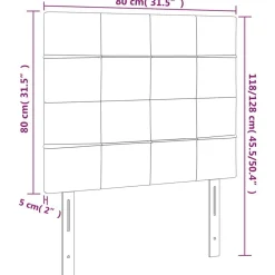 vidaXL Cabecero Terciopelo 80x5x118/128 cm Negro Online