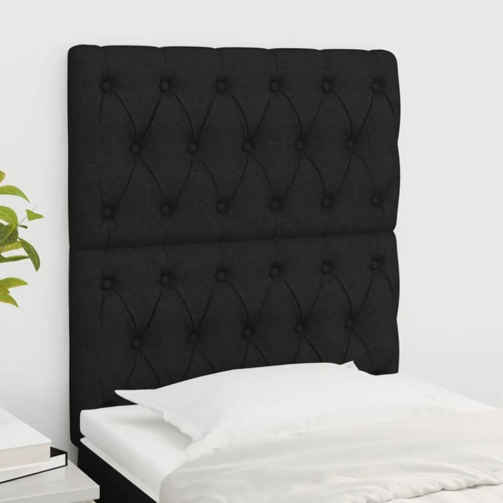 vidaXL Cabeceros 2 unidades tela 80x7x78/88 cm Negro Online