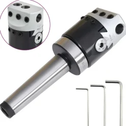 vidaXL Herramientas-Cabeza perforadora 50 mm vástago perforador MT3 torno fresado