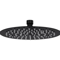 vidaXL Cabezal de ducha efecto lluvia acero inox redondo 20 cm Negro Hot