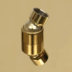 vidaXL Cabezal de ducha redondo efecto lluvia acero inox 20 cm Dorado Outlet