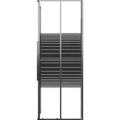 vidaXL Cabina de ducha a rayas ESG negra 80x80x180 cm Clearance