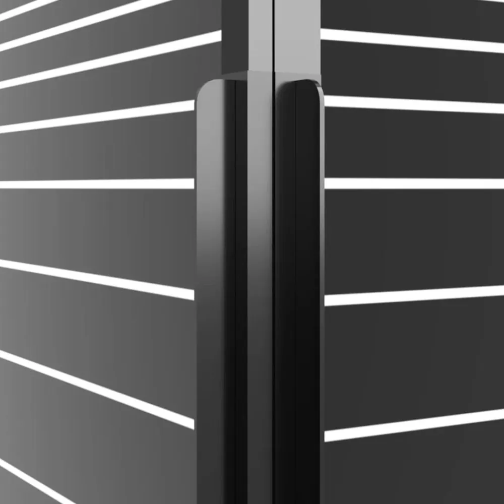 vidaXL Cabina de ducha a rayas ESG negra 80x80x180 cm Clearance