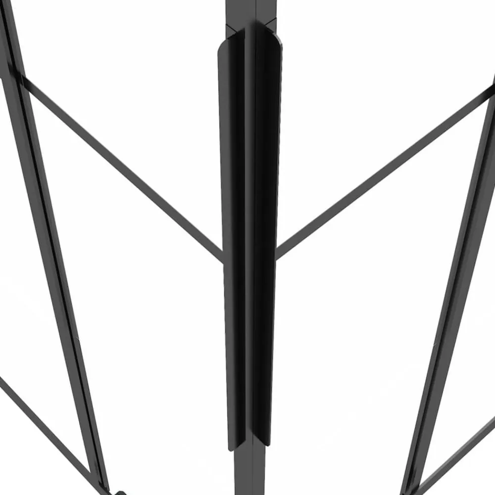 vidaXL Cabina de ducha ESG semiesmerilado negro 80x80x180 cm