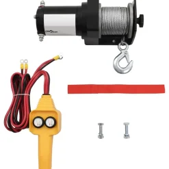 vidaXL Manipulación De Materiales-Cabrestante eléctrico con mando a distancia 12 V 907 kg