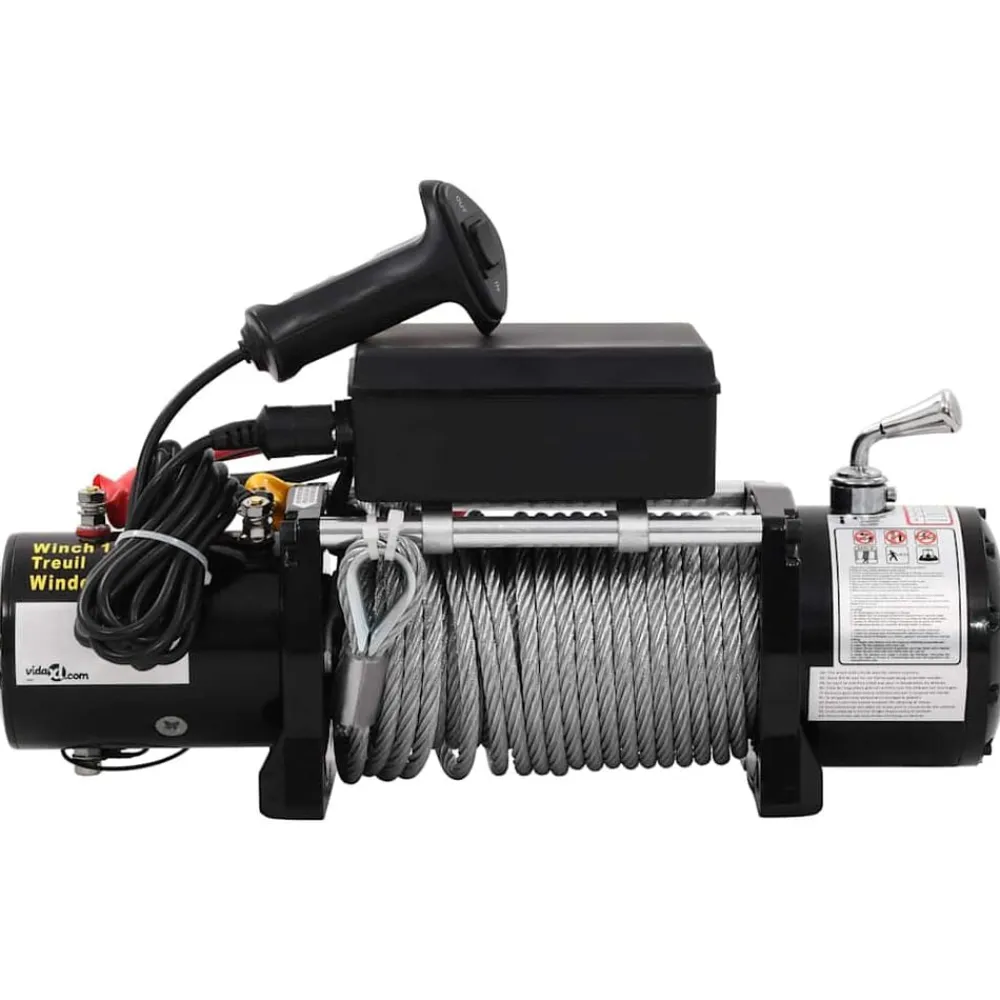 vidaXL Manipulación De Materiales-Cabrestante eléctrico 12 V 5909 kg
