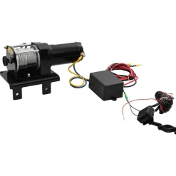 vidaXL Cabrestante eléctrico placa montaje guía de rodillo 12V 1360KG Clearance