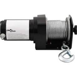 vidaXL Cabrestante eléctrico placa montaje guía de rodillo 12V 1360KG Outlet