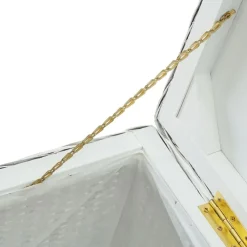 vidaXL Caja almacenaje madera caoba y ratán Kubu natural 110 cm Blanco Online