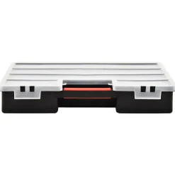 vidaXL Accesorios De Bricolaje-Caja compartimentos 2 uds divisores plástico 460x325x80 mm