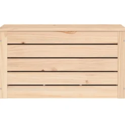 vidaXL Caja de almacenaje madera maciza de pino 59,5x36,5x33 cm Natural Hot